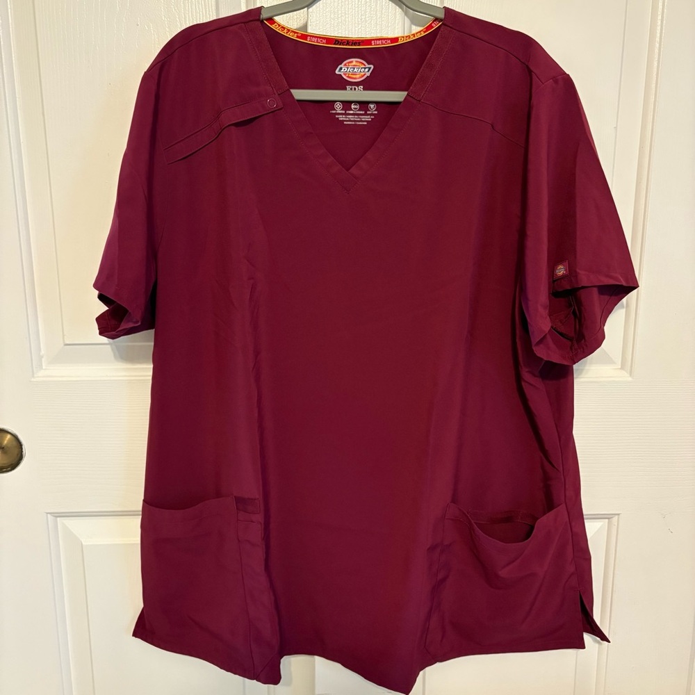 Dickies Burgundy EDS Essentials Scrub Top